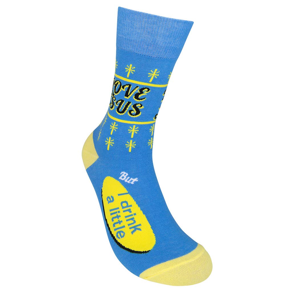 I Love Jesus (But I Drink A Little) Socks - HER Home Design Boutique